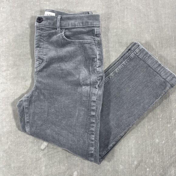 Loft Womens 30 | 10 Gray Wide Wale Corduroy Pants - Picture 1 of 8